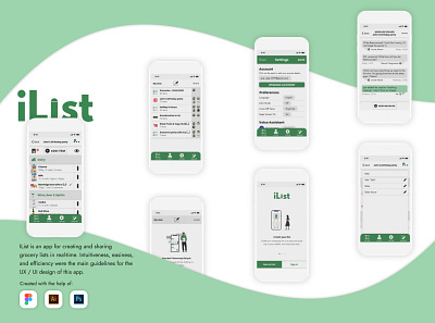 Product Design & Branding for iList mobile App design interaction design logo ui ux visual design