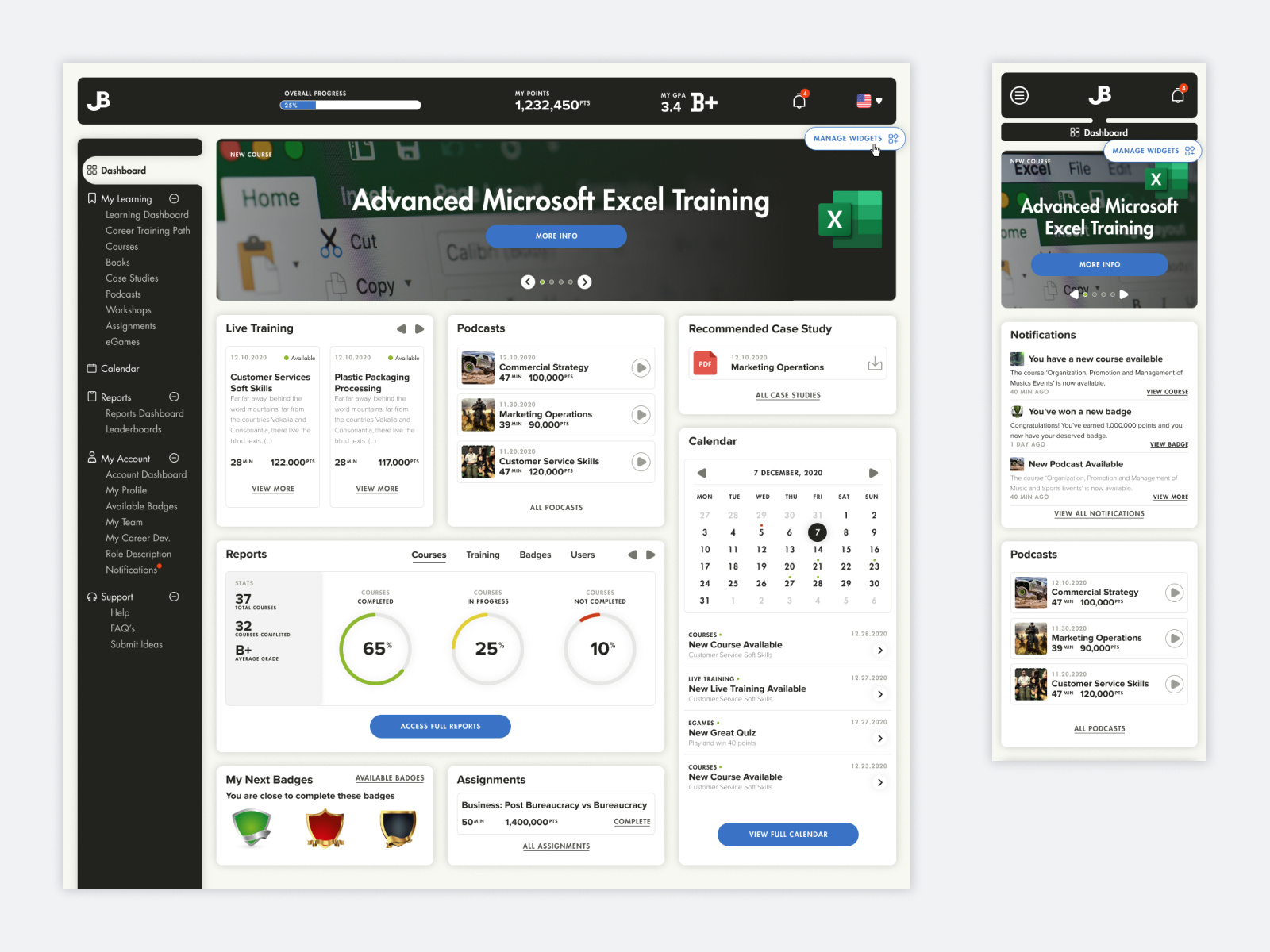 UI Design - Learning Management System (LMS) by João Barbosa on Dribbble