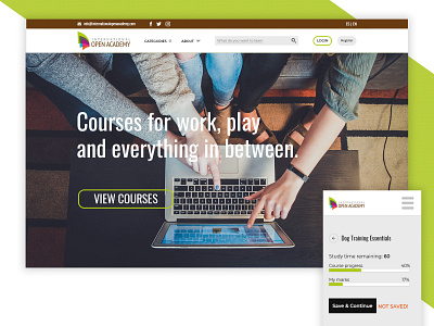 International Open Academy flat ui ux web webdesign