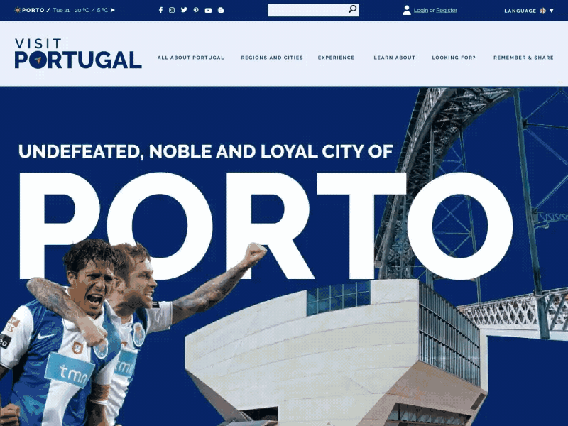 VisitPortugal Web (Re) Design design tourism ui ux visual design web design