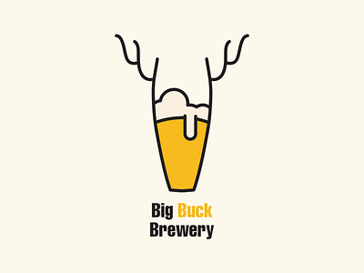 Big Buck Brewery alcohol beer brand branding brewery branding brewery logo buck colour deer deer head deer logo design dribbble icon illustrator logo minimal pastel vector