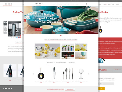 Cookoo Desktop Site ecommerce layout webdesign wordpress