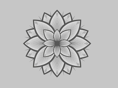 symmetry test flower illustrator logo vector