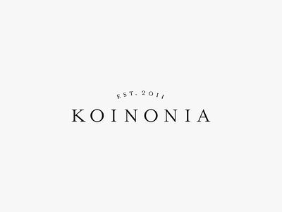 Koinonia logo design logo logo design minimalistic typo typography