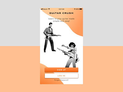 Guitar lessons app app design illustration ui