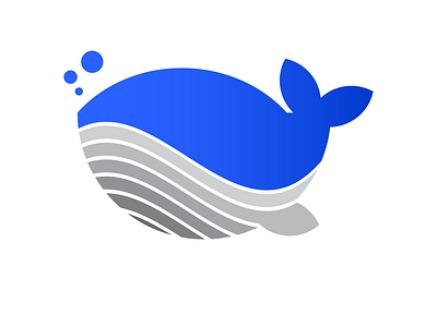 Blue Whale design illustration logo vector whale