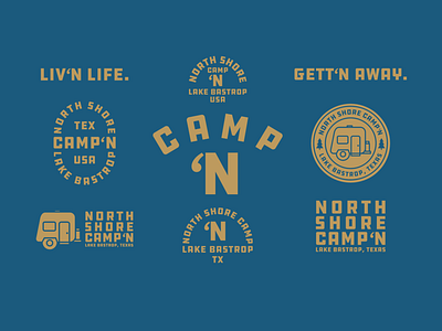 Lower Colorado River Authority branding camping design illustration logo typography vector