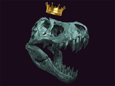 Jurassic King crown dinossaur illustrator jurassic shapes t-rex vector