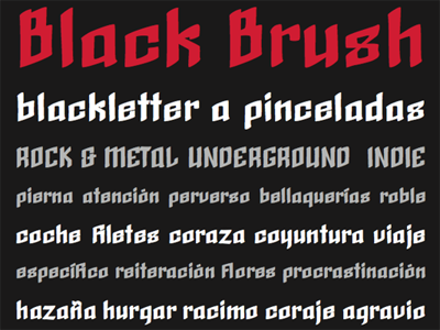 Black Brush black brush typography