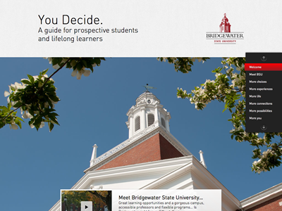 You Decide. | Bridgewater State University design edu parallax scrolling ui ux web