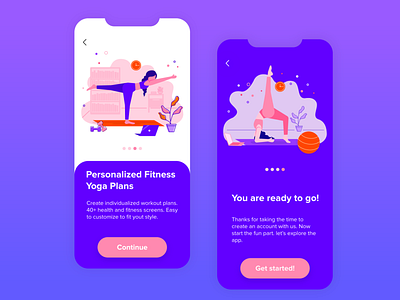 Yoga App app device exercises flat girl character girl illustration health health app healthcare illustration laptop room ui vector yoga yoga pose