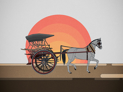 Pony Cart illustration vector