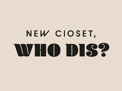 Newcloset color design fashion social media type typography