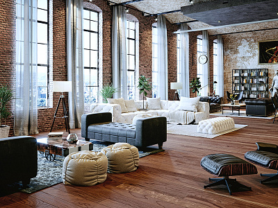 The loft 3d rendering