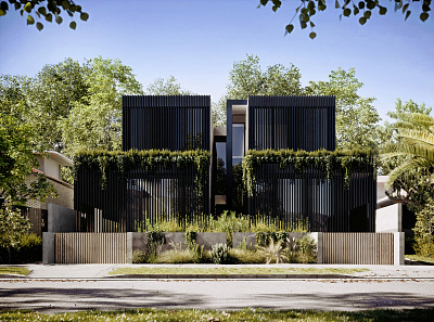 Duplex house in Melbourne - 3d renderings 3d 3d rendering architectural architecture cgi visualisation visualization vray