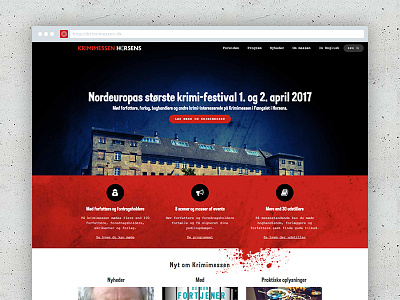 Krimimessen.dk crime fiction festival horsens horsens krimimessen nordic noir web design