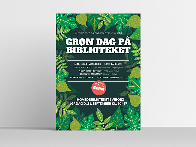 Grøn Dag på Biblioteket affinity designer affinity publisher illustration nature posters