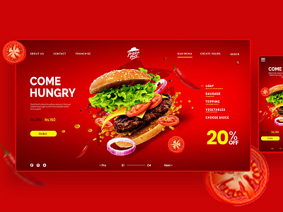 Food Ui design food ui design food web ui design