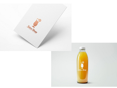 juice shop logo design concept