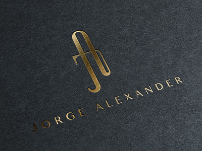 Jorge Alexander Fashion Label Logo brand corporate fashion gold label logo logodesign