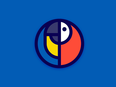 Parrot illustration ara brand circular coaster icon illustration logo logodesign macaw parrot vector