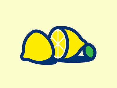 Lemon Illustration fruit fruits illustration lemon shadow sour yellow