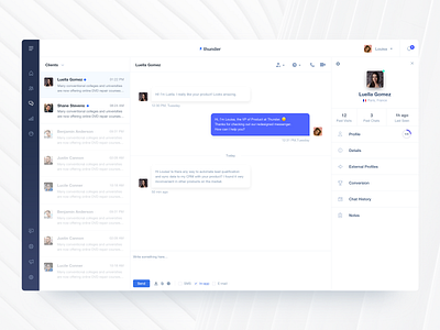 Thunder ⚡- customer communication platform by Marta Wysokińska on Dribbble