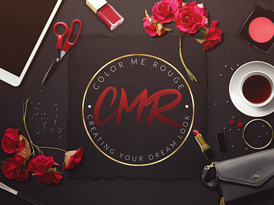 Color Me Rouge Mockup color me rouge design hair hair salon logo logo design logo design branding makeup makeup artist photoshop