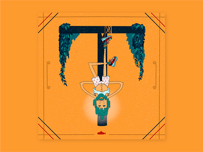 T / 36 days of type 36 days of type 36days t 36daysoftype 36daysoftype08 alphabet characterdesign illustration procreate tarot tarot card the hanged man type art typedesign typography