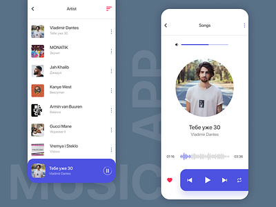 Music App design concept