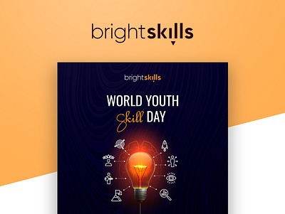 World Youth Skill Day Banner banner branding course launching design graphic design illustration poster social media social media banner social media poster template ui