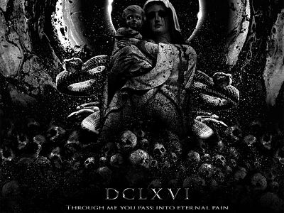 DCLXVI dark art dark background design illustration merch merch design merchandise design music art