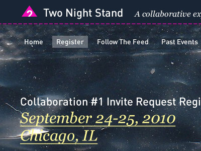 Two Night Stand Site Sneak collaboration dark din event first shot georgia hot pink icon pink plastic sneak peek texture yellow