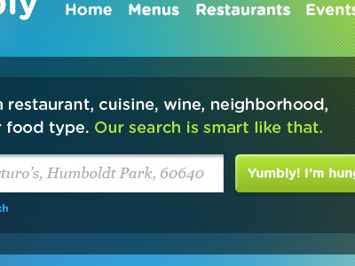 Yumbly blue blue green colorful georgia green rounded search web white