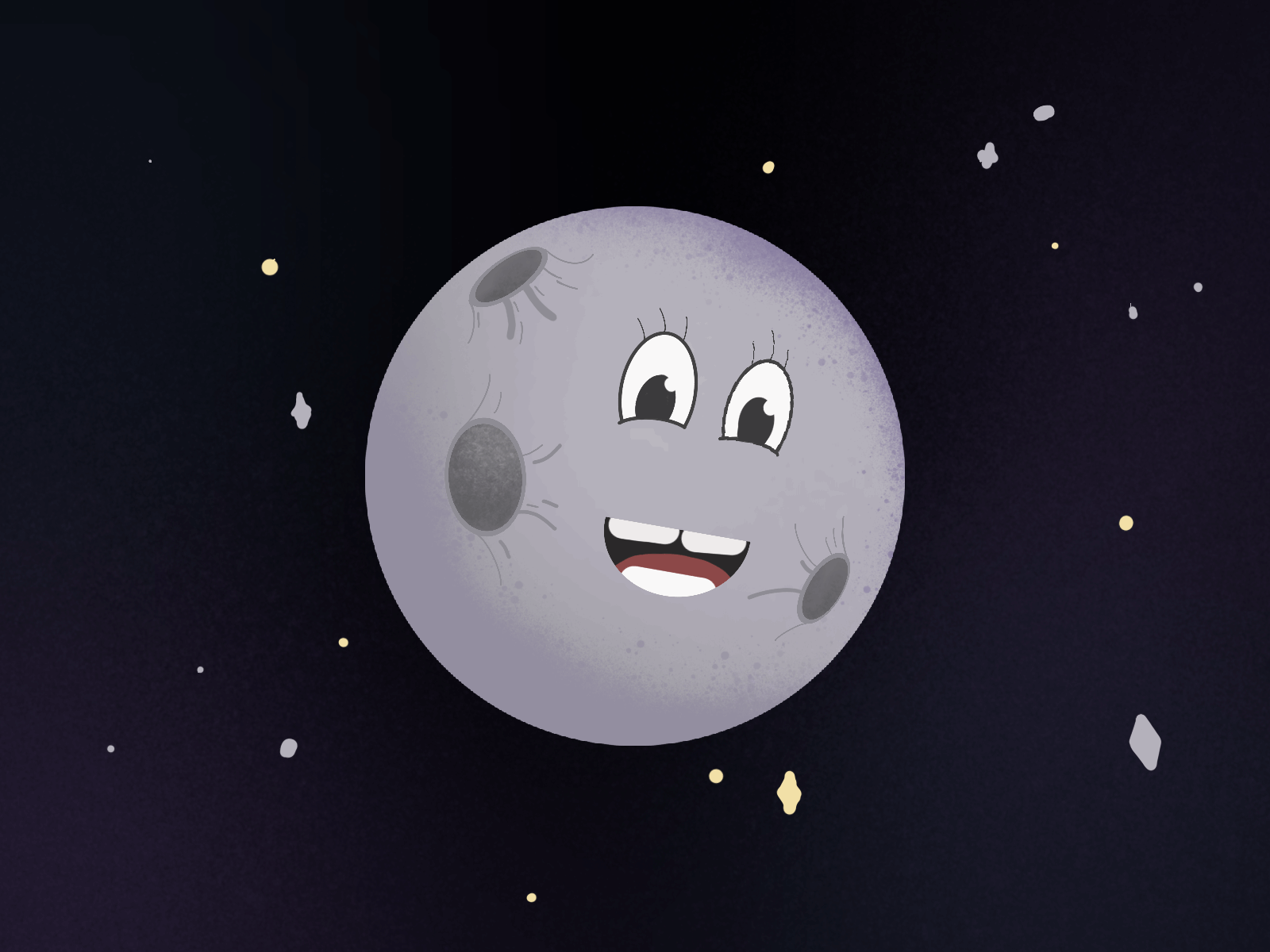 Moon Man and Stars