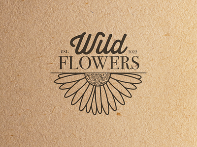 Wild Flowers Logo adobe illustrator branding design logo vector