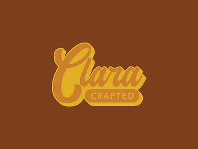 Clara Crafted Primary Logo adobe illustrator branding design illustration vector