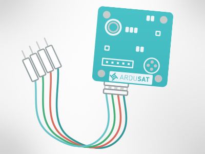 Ardusat Space Board Illustration flat color freelance illustration