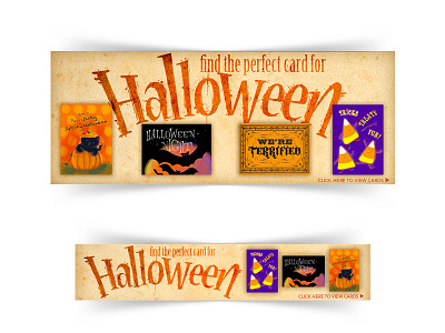 Halloween Card Banners advertisements banner cards halloween