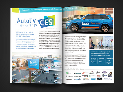 CES Spread automotive layout magazine spread