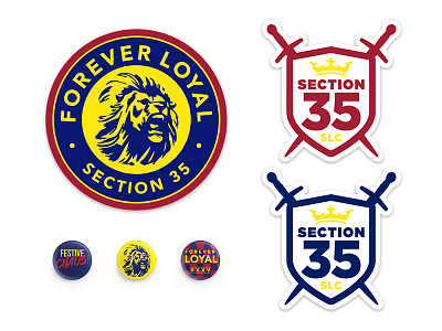 Section 35 - Stickers & Buttons button rsl salt lake city soccer sticker