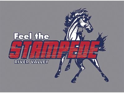 River Valley Stampede mascot mustang river valley school varsity