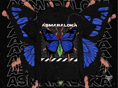 Asmaraloka T-shirt Design animals apparel artwear branding butterfly clothing design fashion graphic design illustration illustrator logo merchandise skull stree streetwear symbol tatto tshirt vector