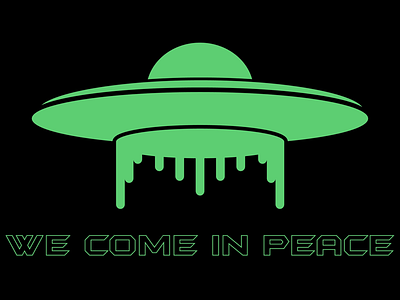 We Come in Peace adobe illustrator aliens art design graphic design logo vector art