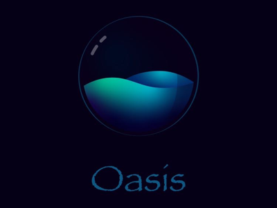 Oasis logo adobe illustrator gradients graphic design logo logo design logos