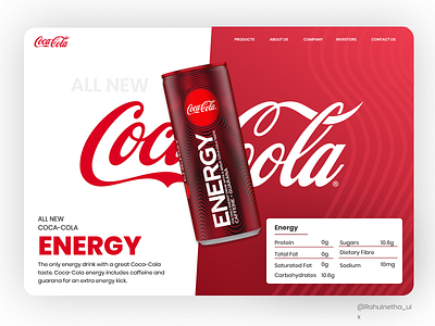 Cocacola webdesign