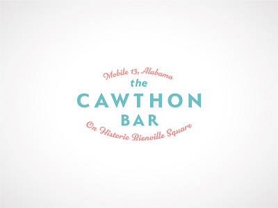 The Cawthon Bar logo alabama cawthon bar creative design freelance graphic logo mobile ryan meyer work