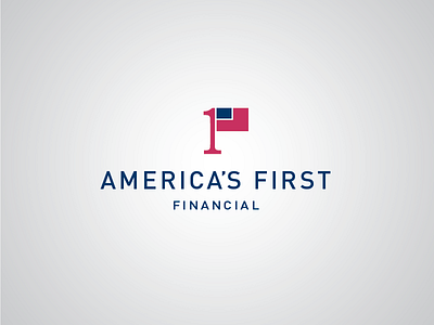 AmFirst Financial Logo america american bank blue credit financial first flag logo one red union