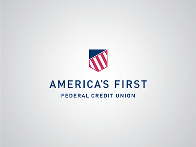 AmFirst Federal Credit Union america american bank blue credit federal first flag logo red shield union