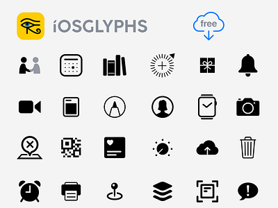 iOSGLYPHS glyphs icons sf symbols ui kits web design